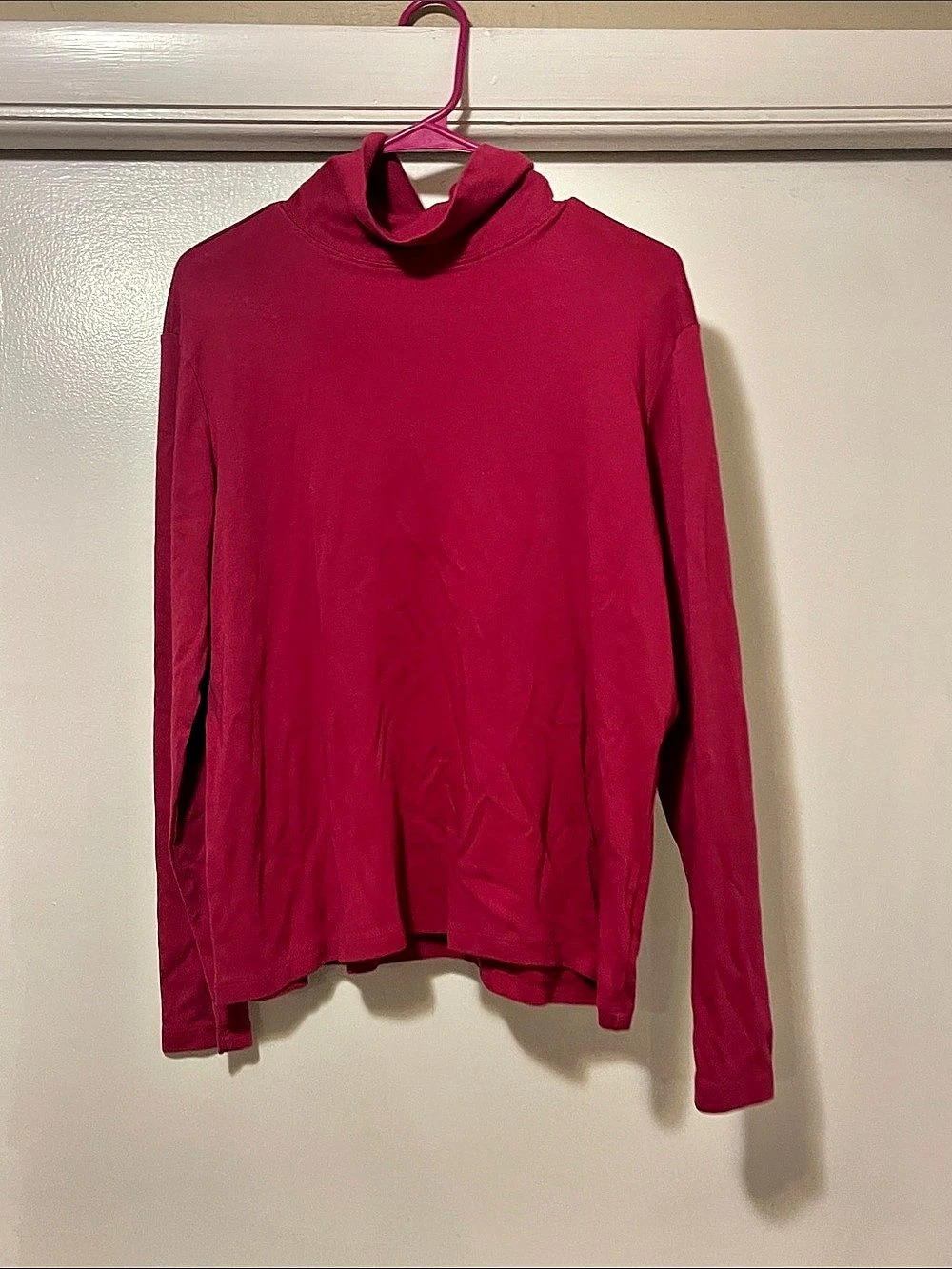 L.L.Bean Vintage Turtleneck Long-Sleeve Pink XL